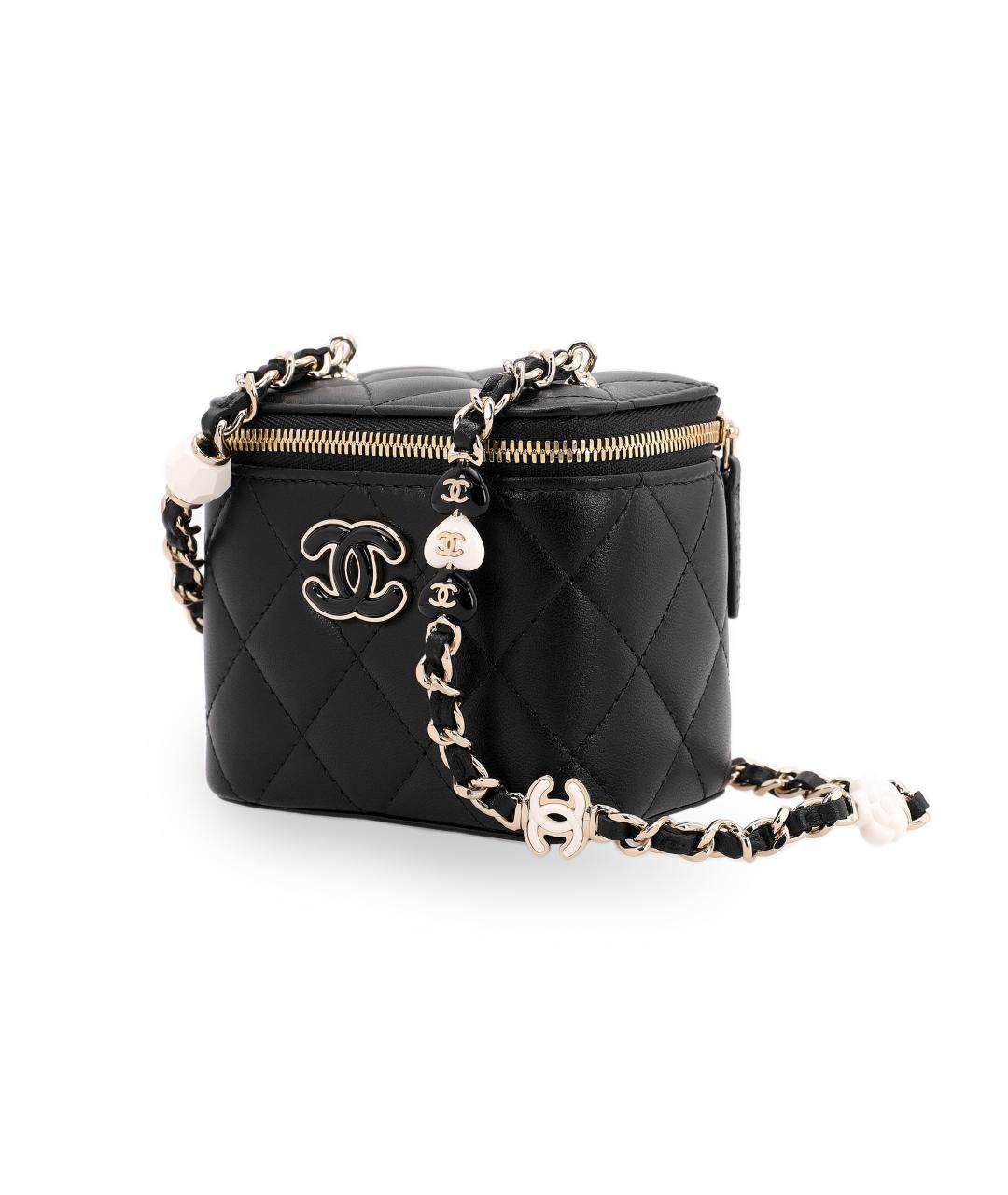 CHANEL Черная кожаная сумка через плечо, фото 2