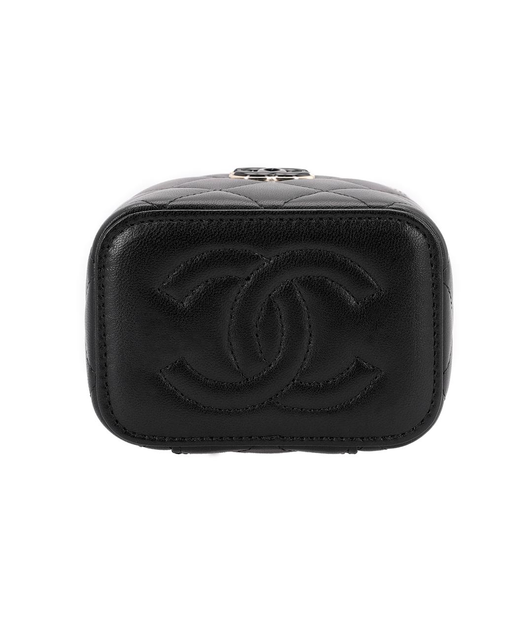 CHANEL Черная кожаная сумка через плечо, фото 4