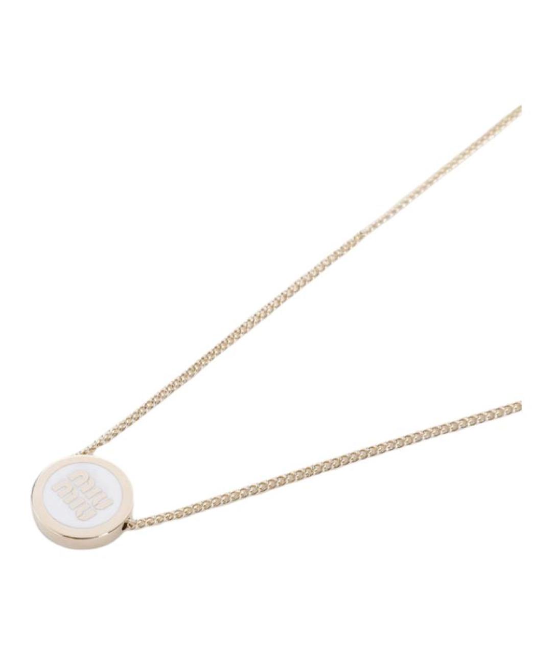 MIU MIU Золотая металлическая подвеска, фото 3