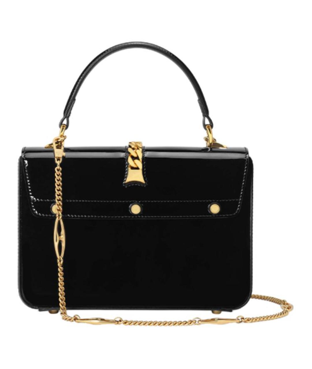 GUCCI Черная кожаная сумка через плечо, фото 4