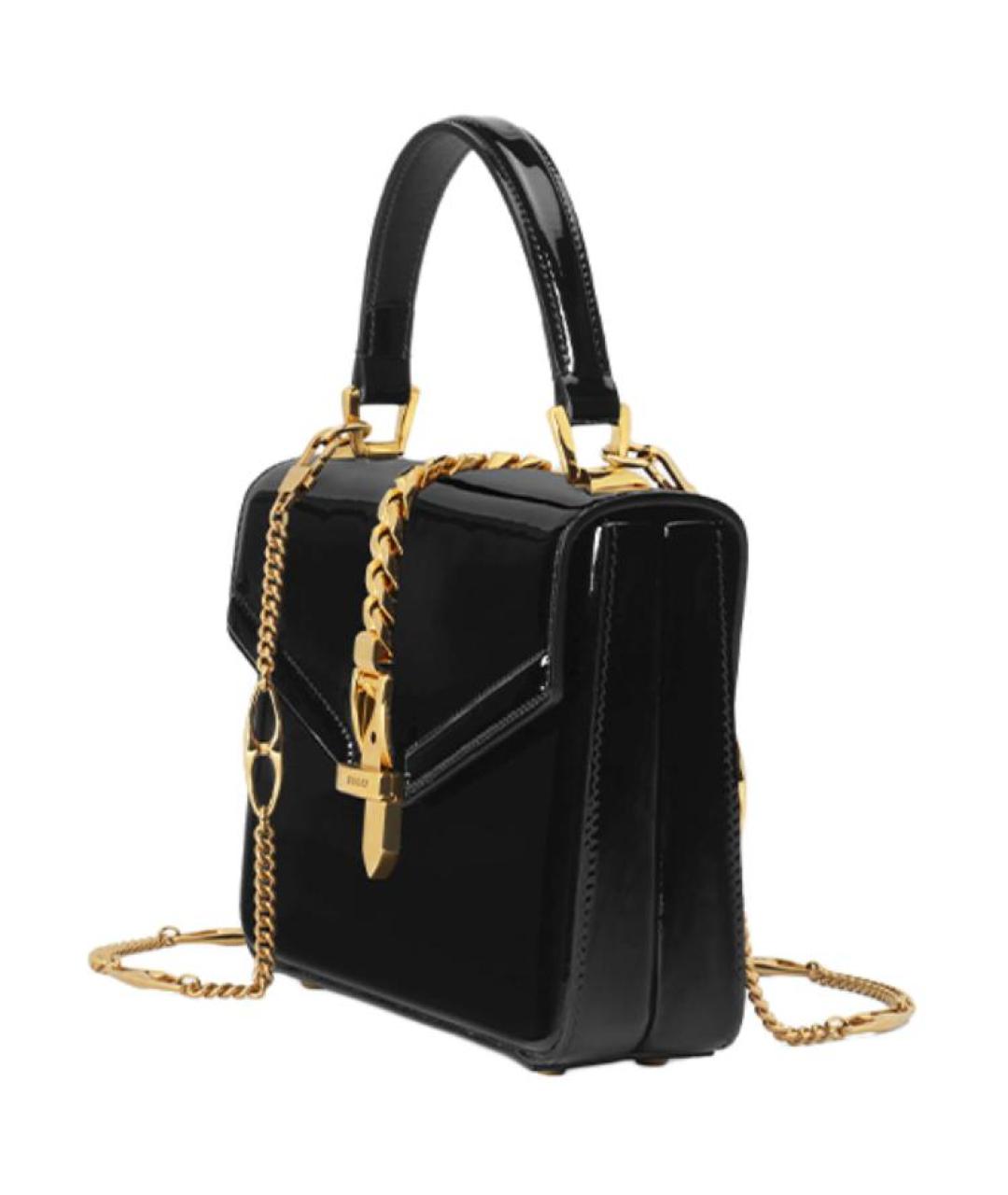 GUCCI Черная кожаная сумка через плечо, фото 2