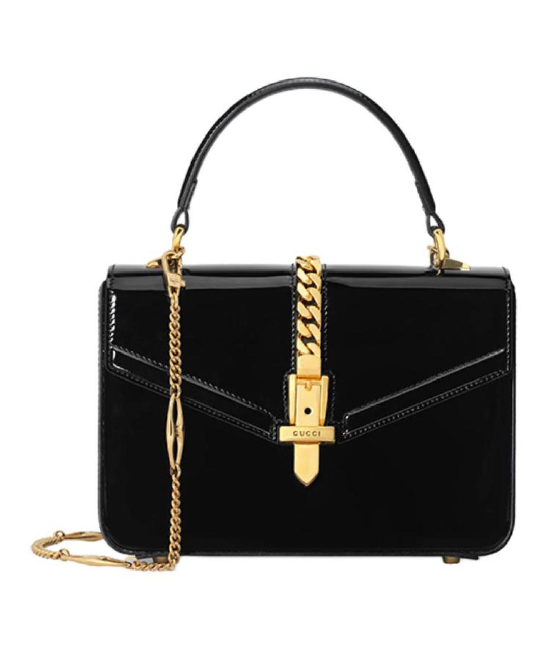 GUCCI Черная кожаная сумка через плечо, фото 1