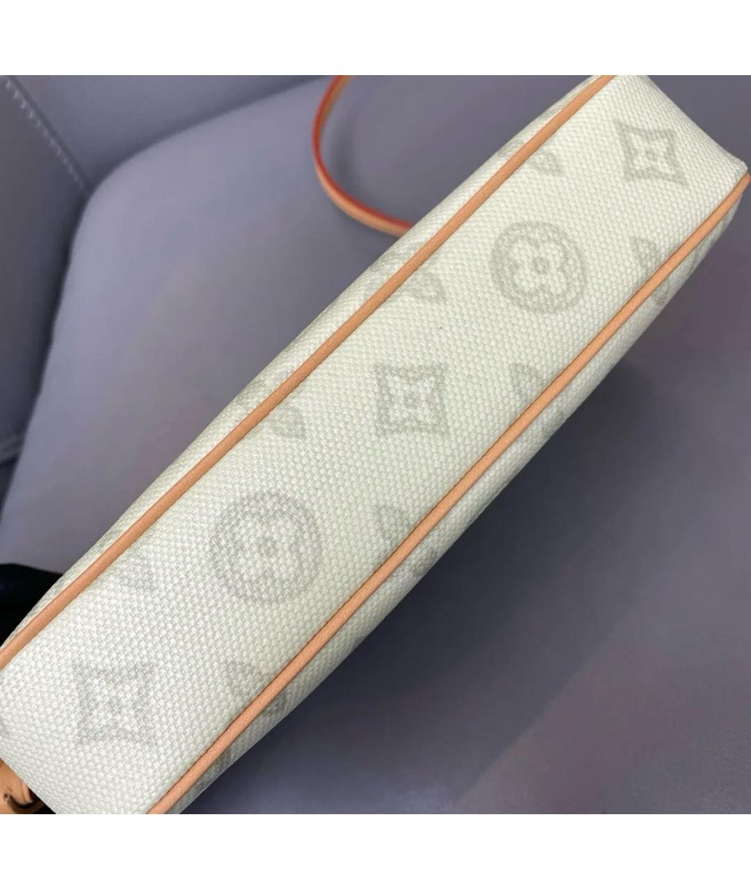 LOUIS VUITTON Зеленая тканевая сумка с короткими ручками, фото 3