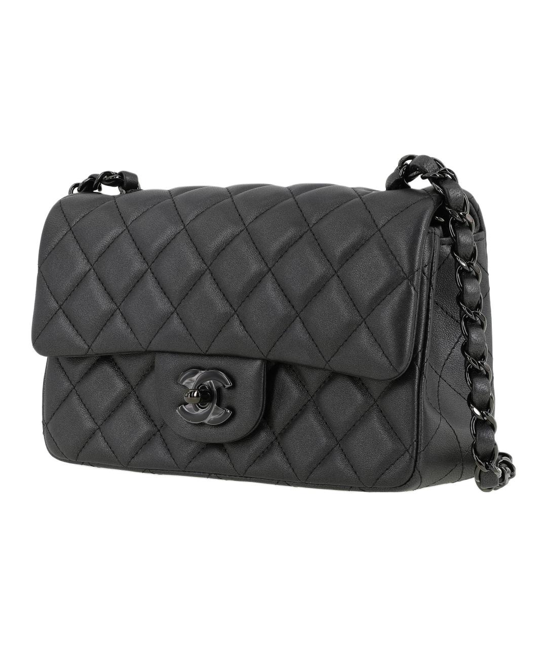 CHANEL Черная кожаная сумка через плечо, фото 2