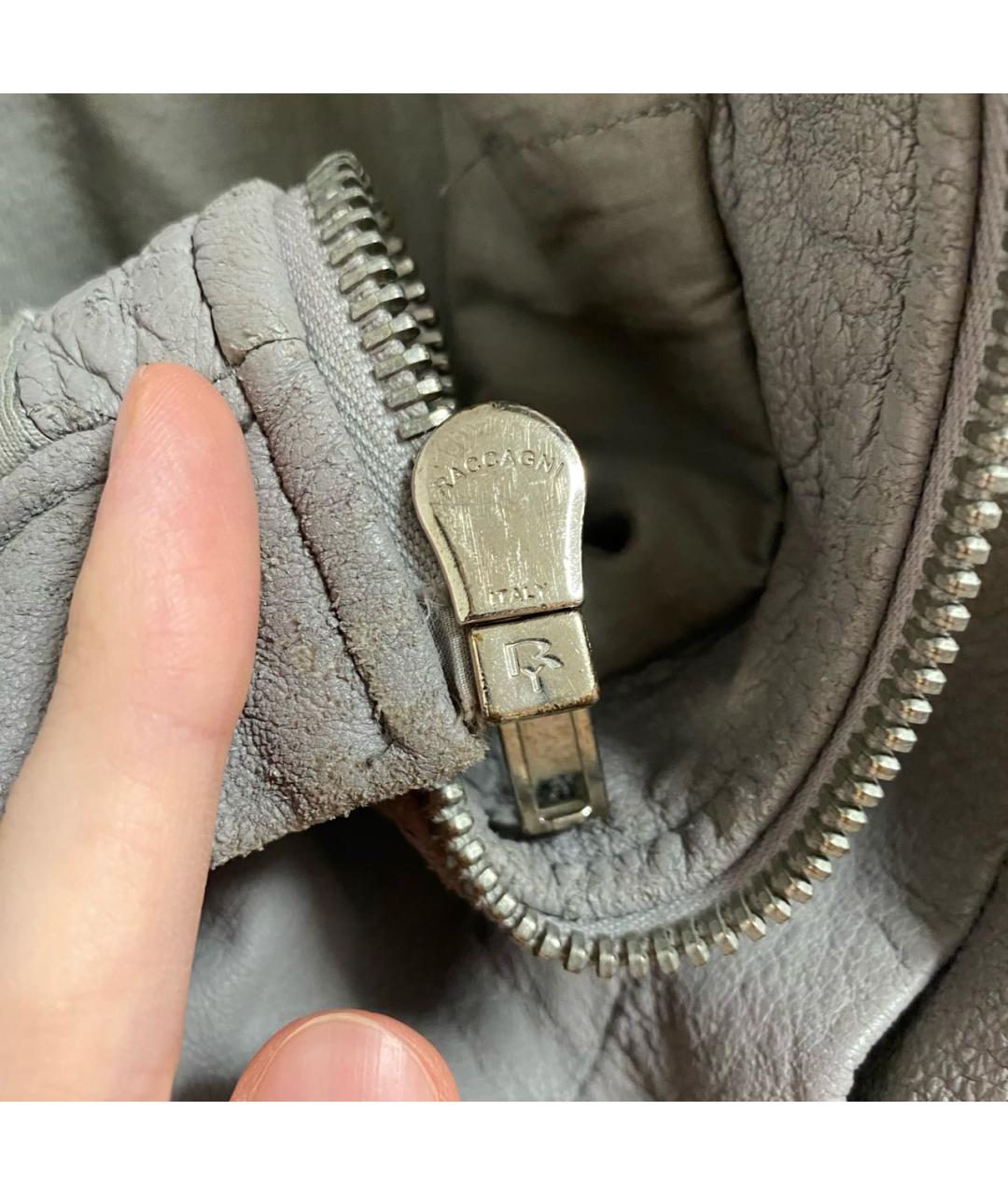 RICK OWENS Серая кожаная куртка, фото 8