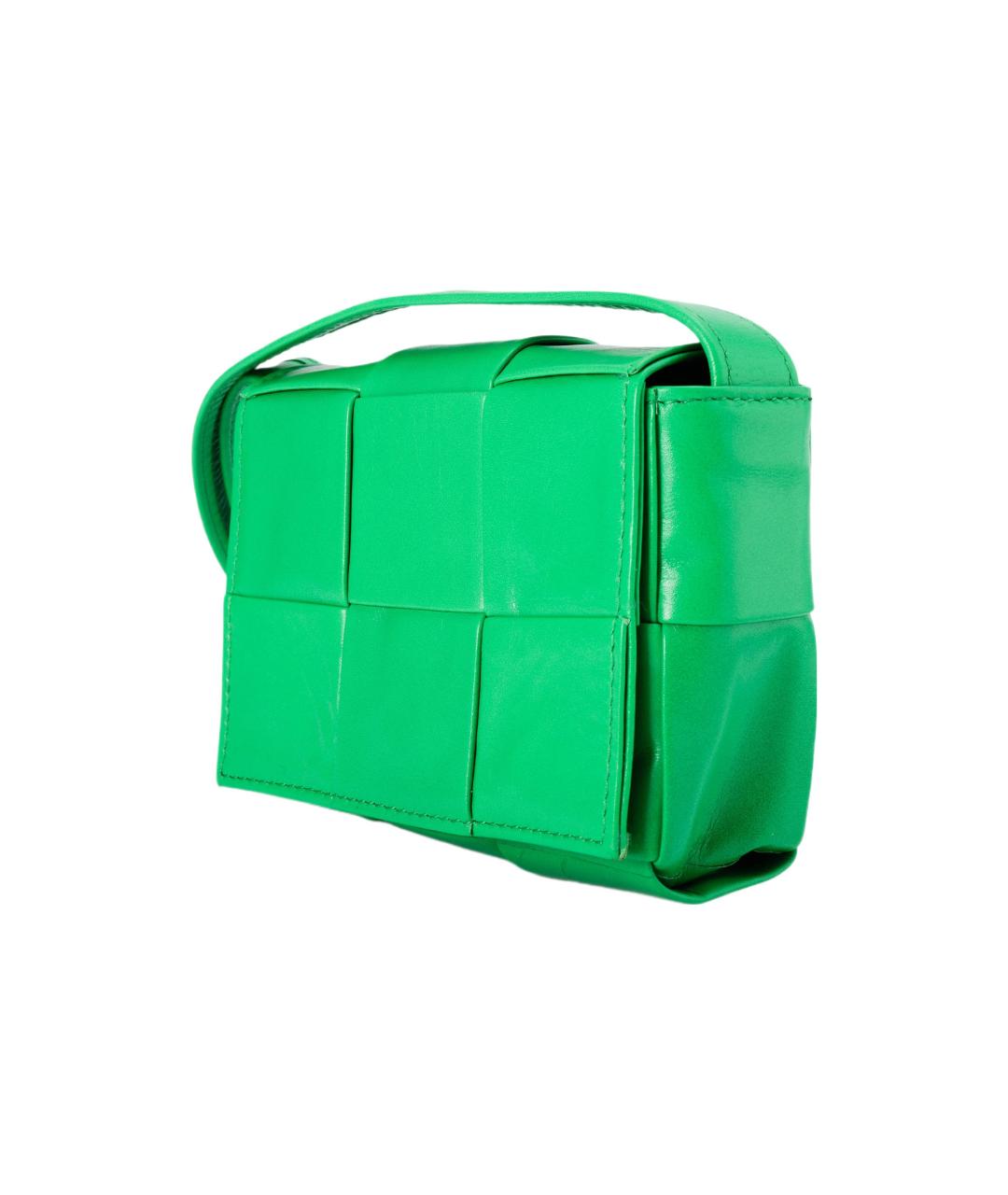 BOTTEGA VENETA Зеленая кожаная сумка на плечо, фото 3