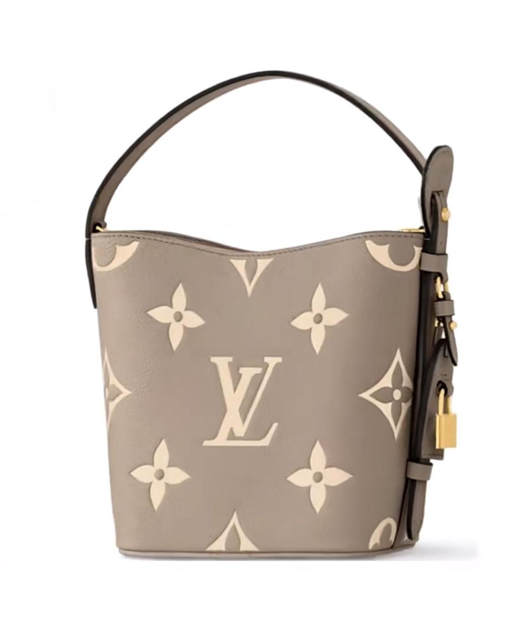 LOUIS VUITTON Серая кожаная сумка с короткими ручками, фото 1