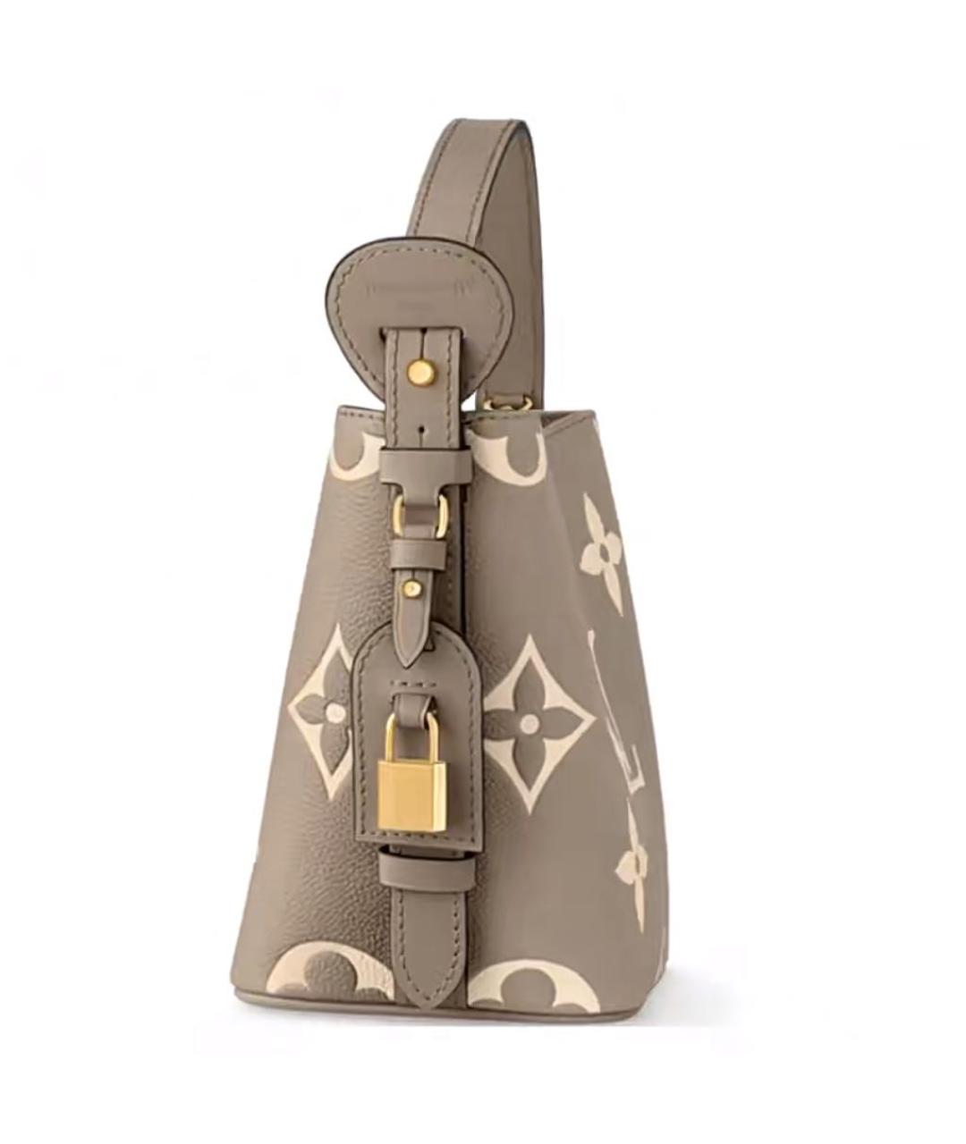 LOUIS VUITTON Серая кожаная сумка с короткими ручками, фото 2