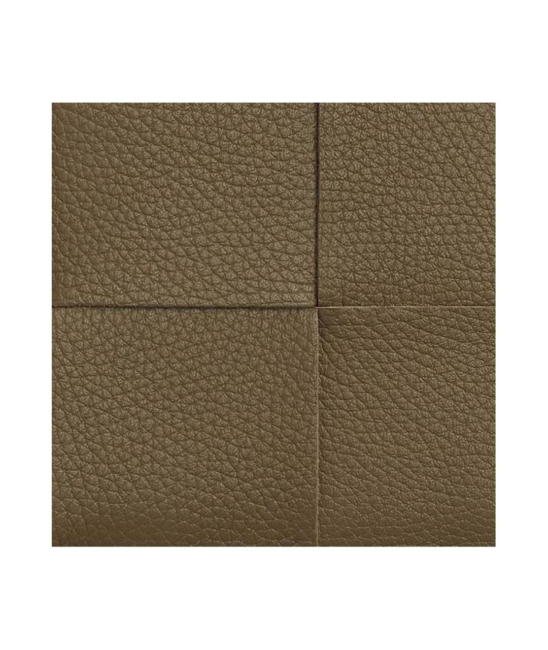 BOTTEGA VENETA Коричневый кожаный кошелек, фото 4