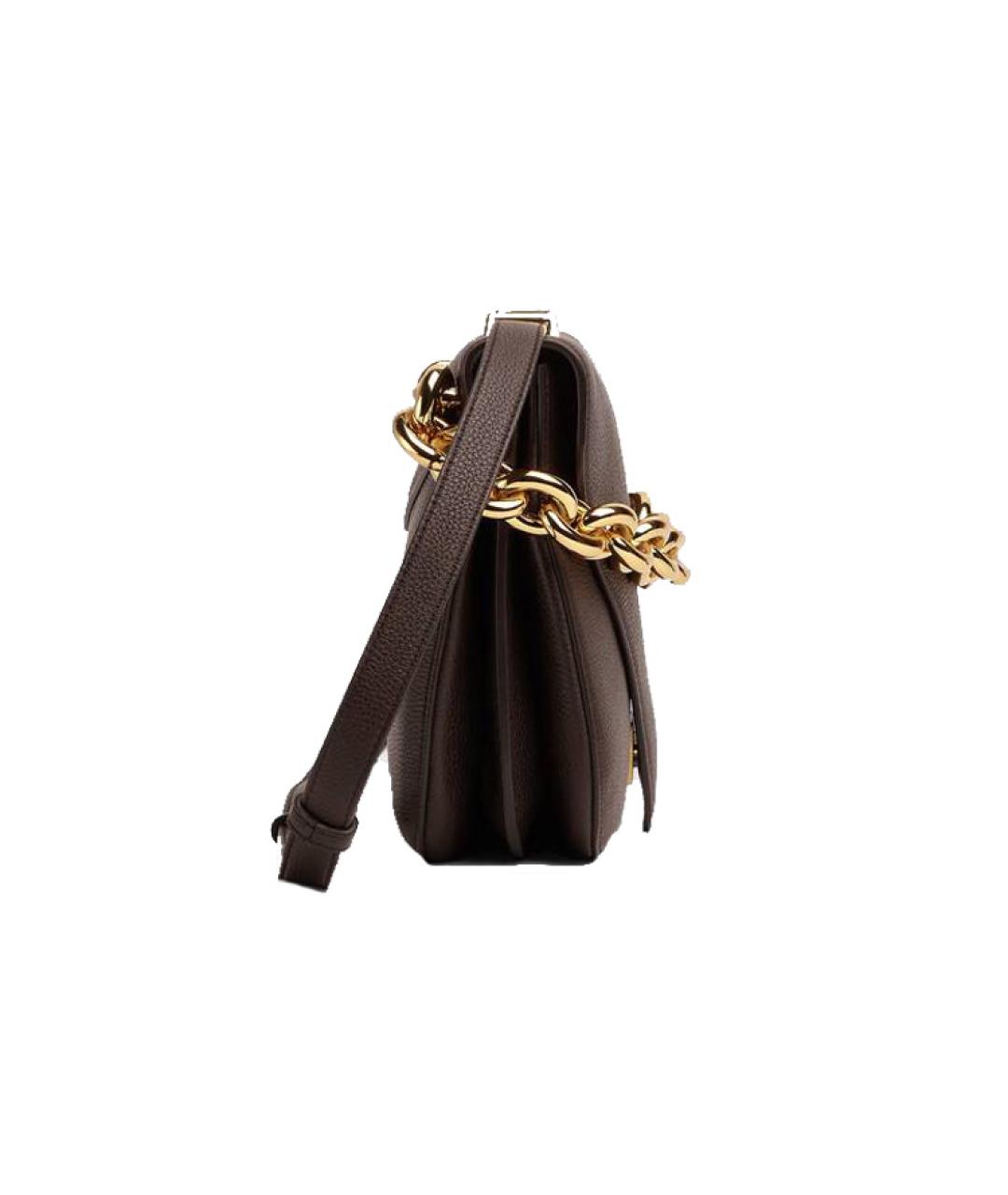 BOTTEGA VENETA Коричневая кожаная сумка через плечо, фото 3