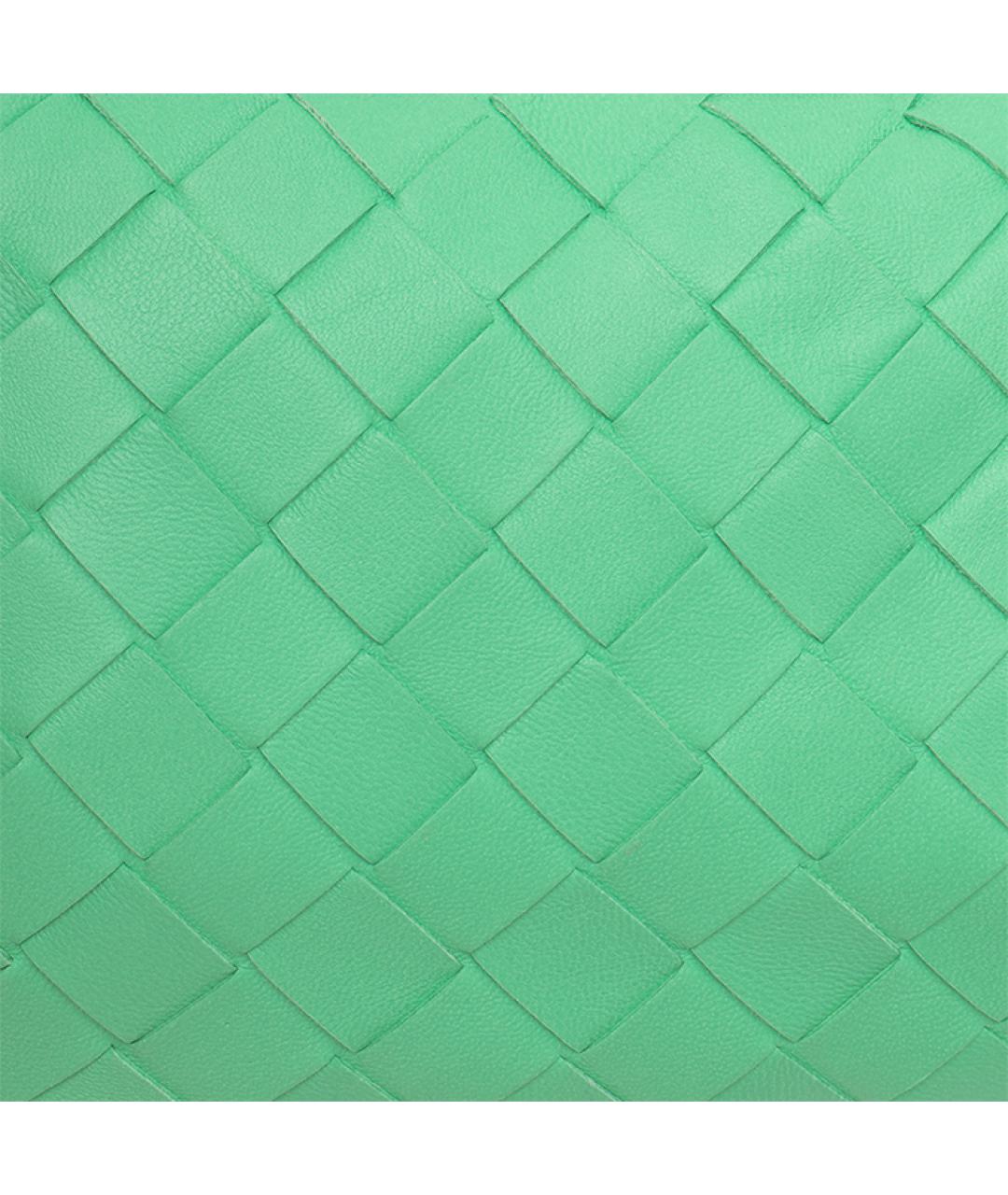 BOTTEGA VENETA Зеленая кожаная сумка через плечо, фото 5