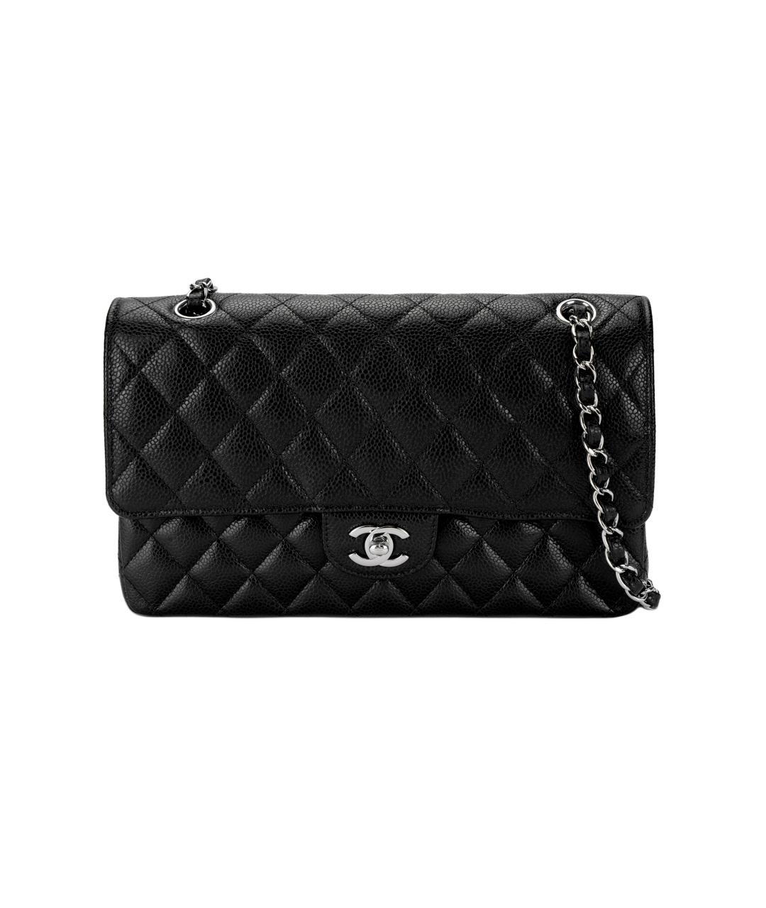 CHANEL Черная кожаная сумка через плечо, фото 6