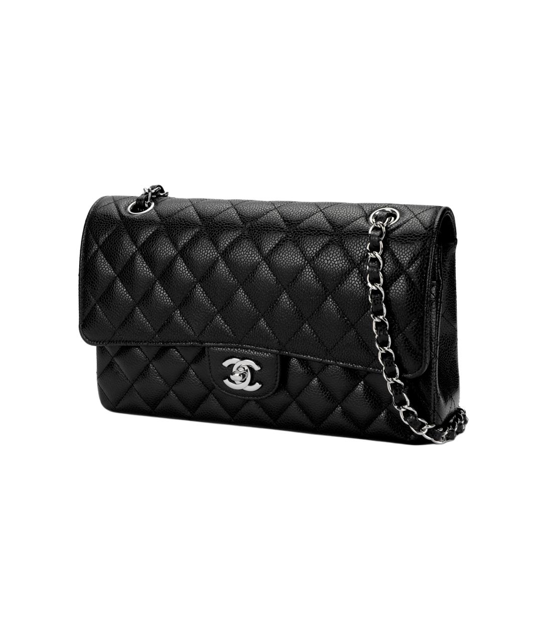 CHANEL Черная кожаная сумка через плечо, фото 2