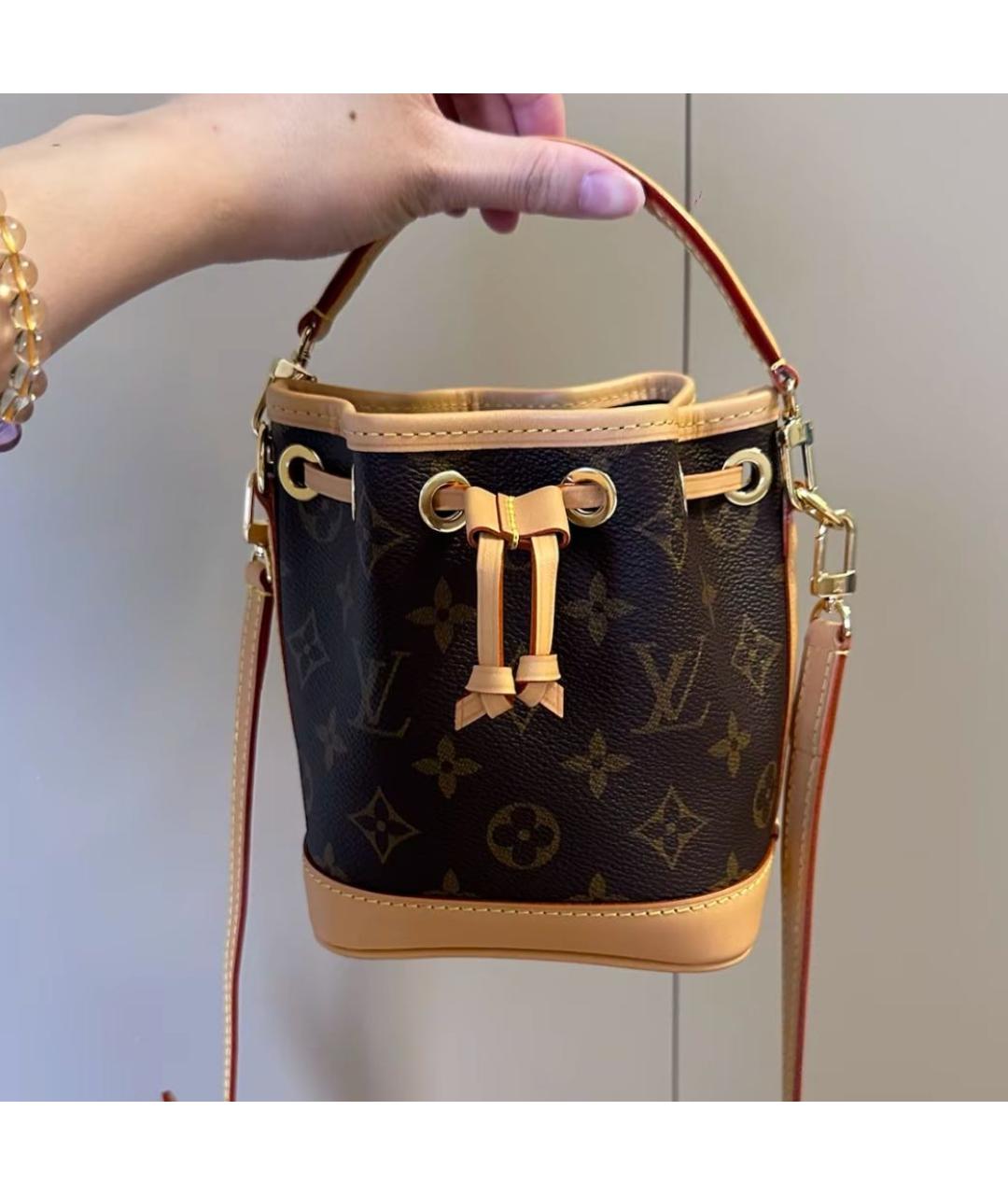 LOUIS VUITTON Коричневая сумка с короткими ручками, фото 2