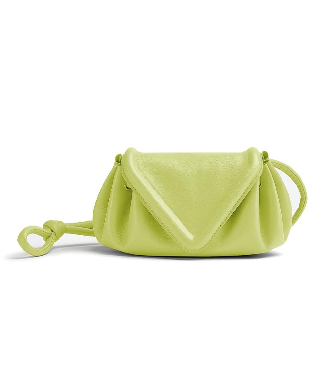 BOTTEGA VENETA Салатовая кожаная сумка через плечо, фото 1