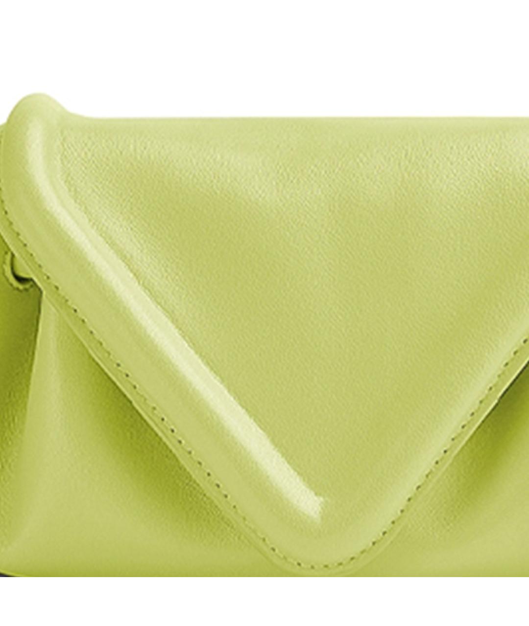 BOTTEGA VENETA Салатовая кожаная сумка через плечо, фото 5