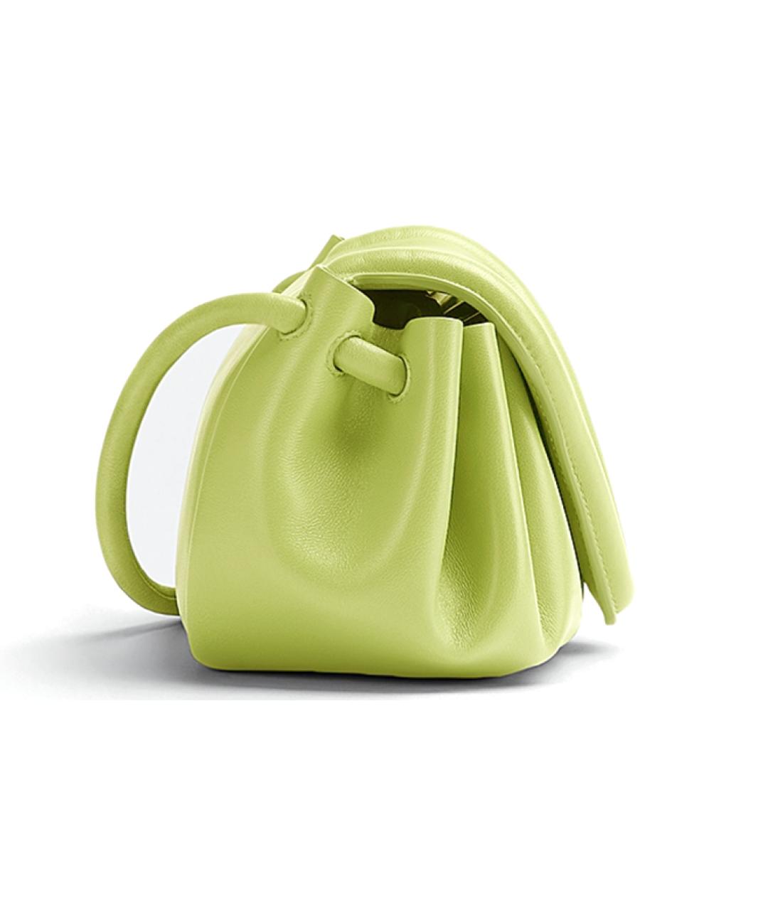 BOTTEGA VENETA Салатовая кожаная сумка через плечо, фото 2