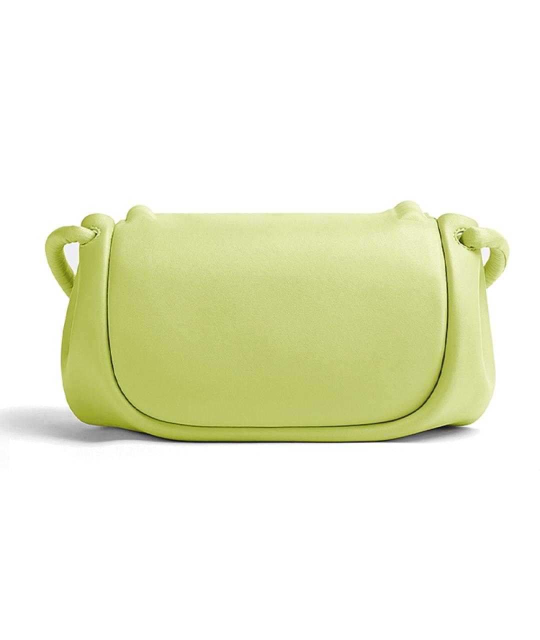 BOTTEGA VENETA Салатовая кожаная сумка через плечо, фото 3