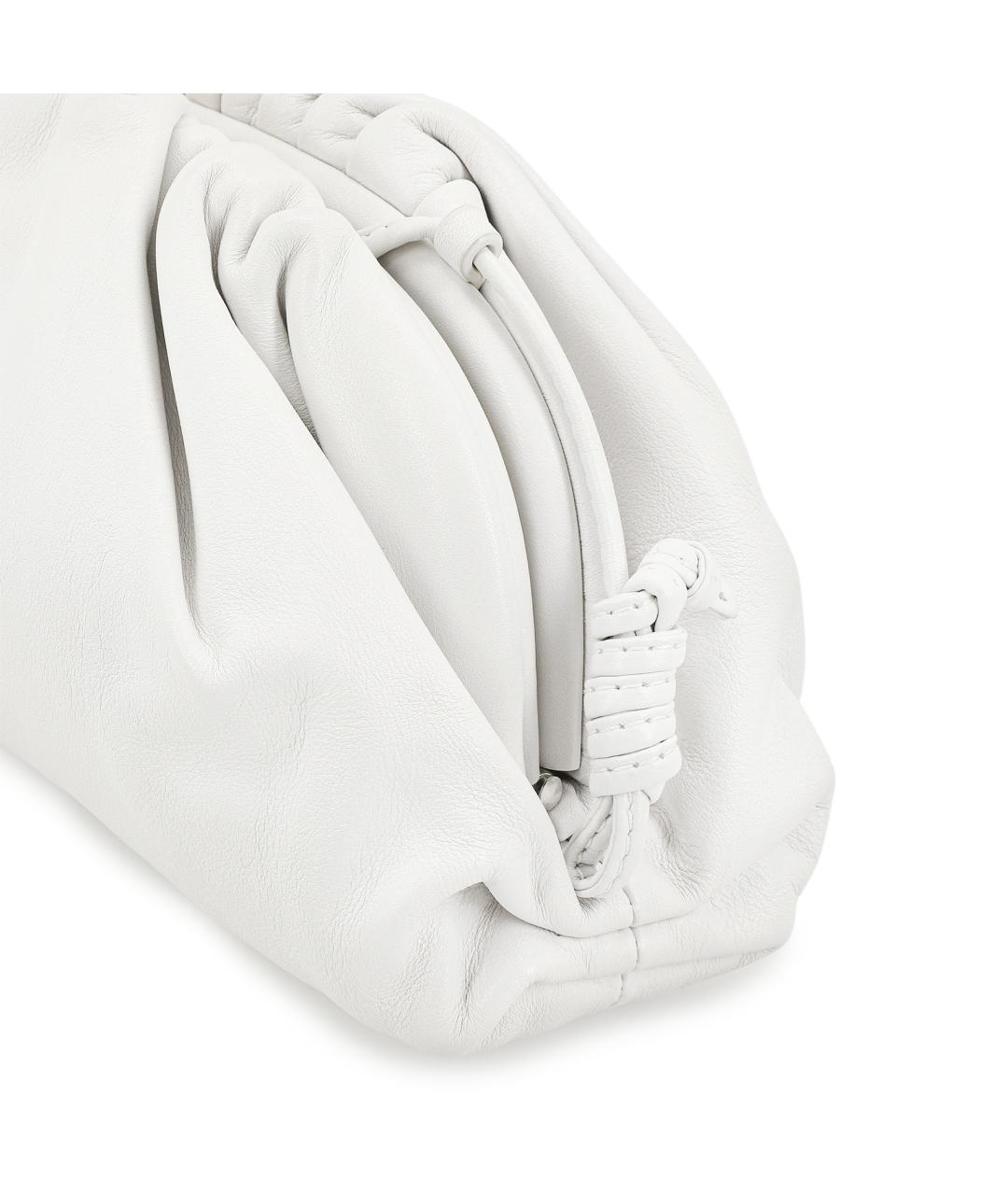 BOTTEGA VENETA Белая кожаная сумка через плечо, фото 5