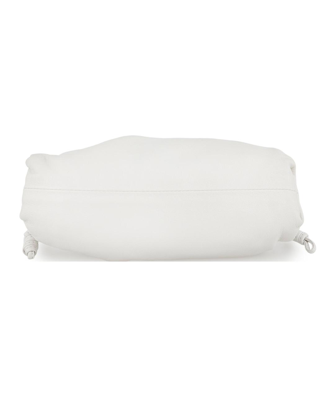 BOTTEGA VENETA Белая кожаная сумка через плечо, фото 4