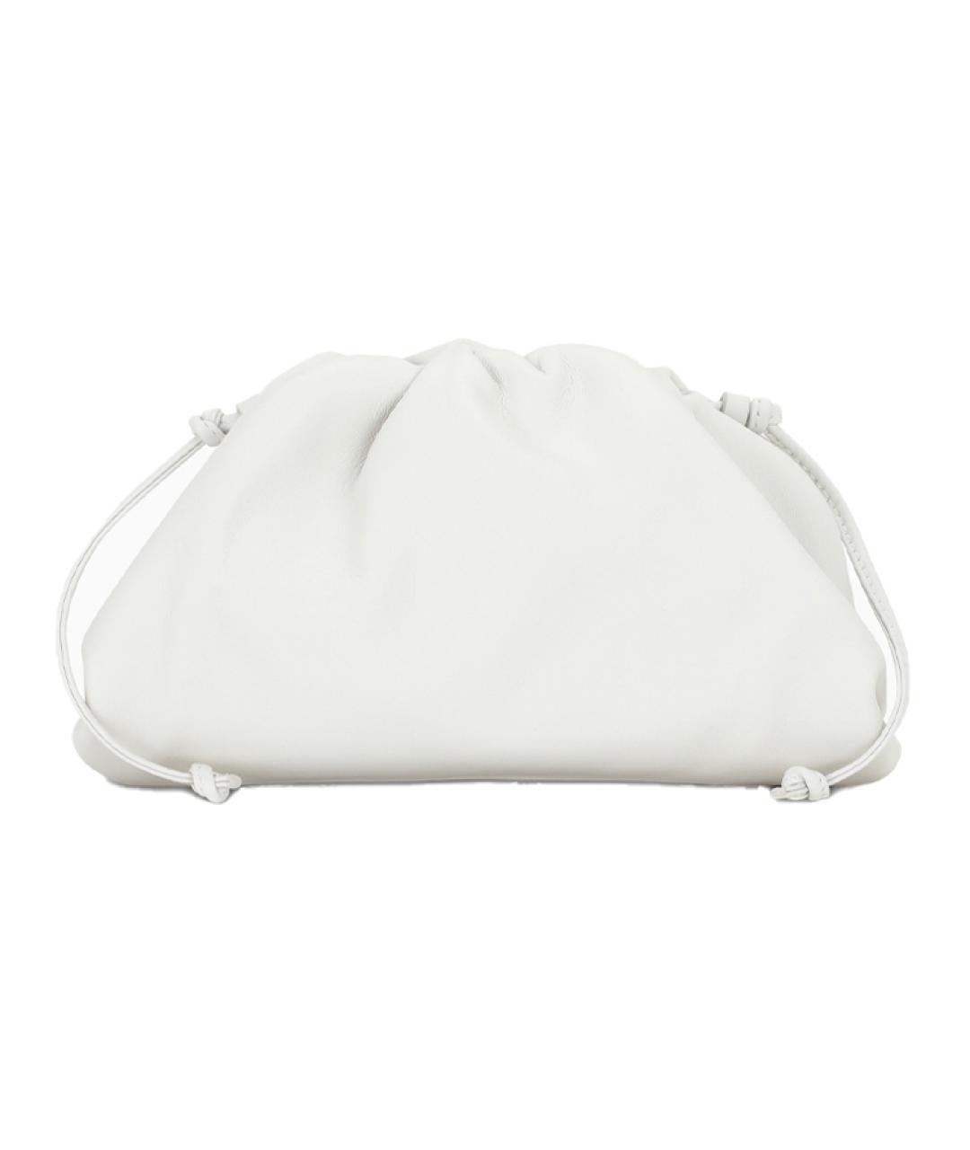 BOTTEGA VENETA Белая кожаная сумка через плечо, фото 3