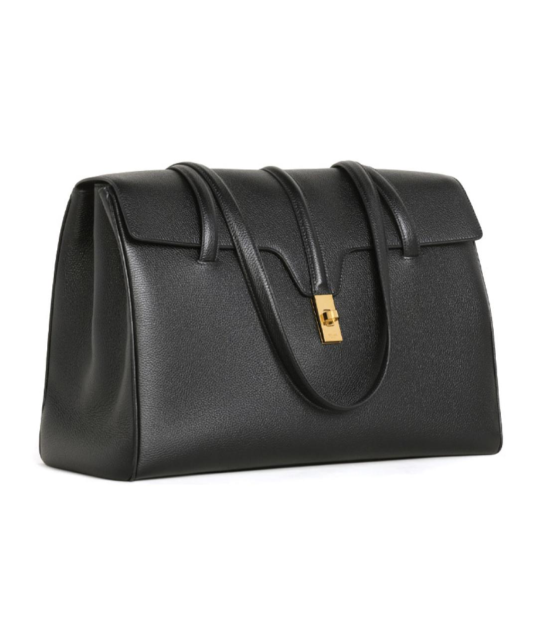 CELINE Черная кожаная сумка через плечо, фото 3