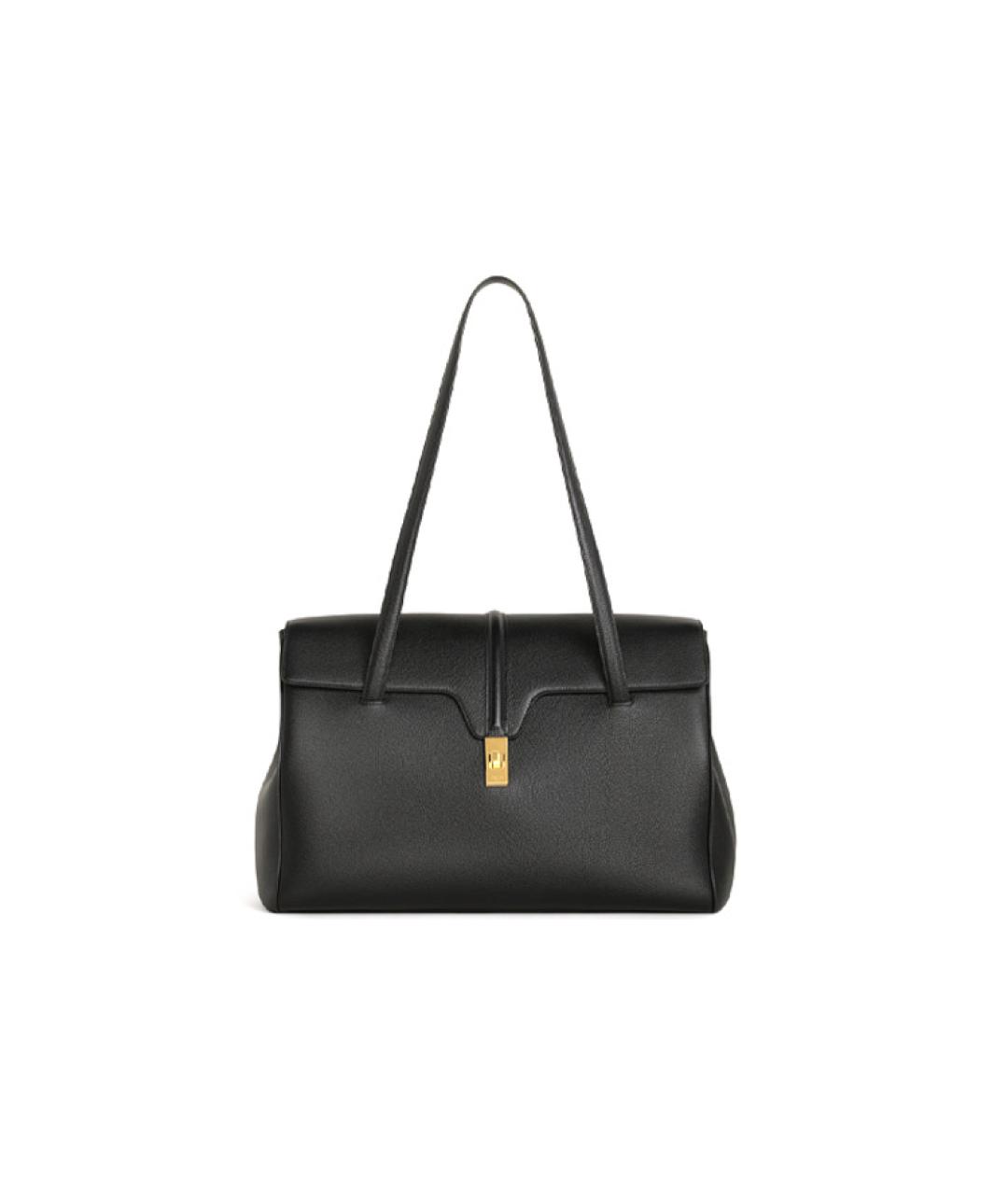 CELINE Черная кожаная сумка через плечо, фото 2