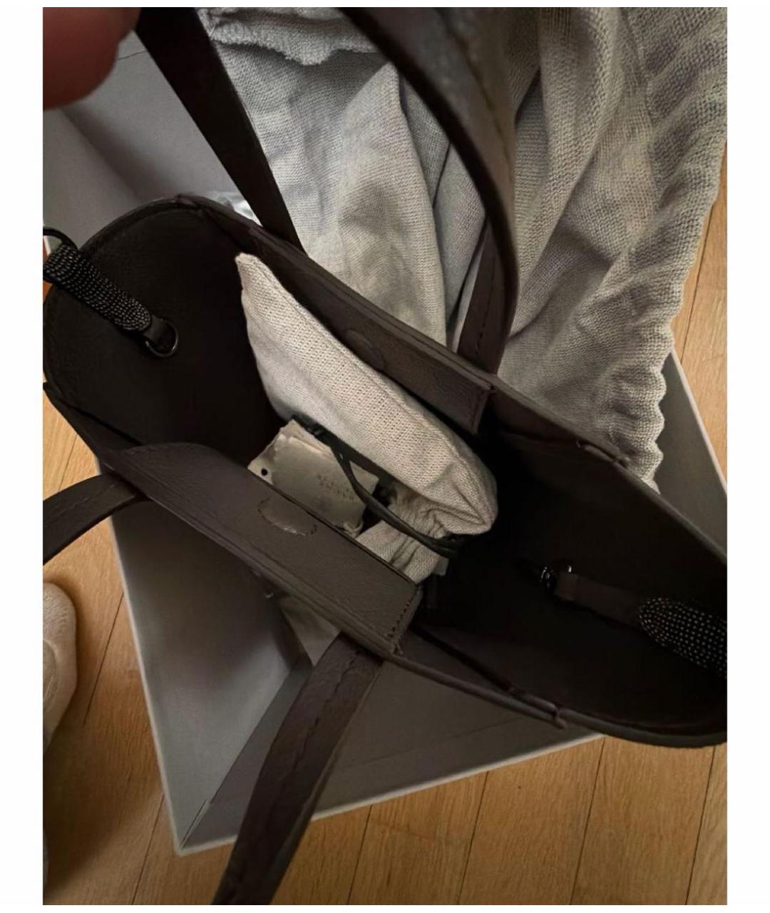 BRUNELLO CUCINELLI Коричневая замшевая сумка тоут, фото 5