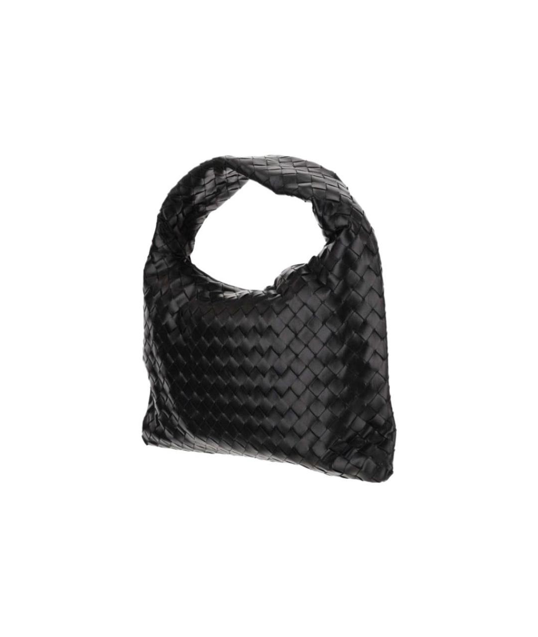 BOTTEGA VENETA Черная кожаная сумка через плечо, фото 4