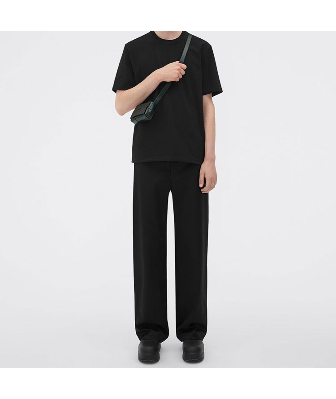 BOTTEGA VENETA Черная кожаная сумка через плечо, фото 5