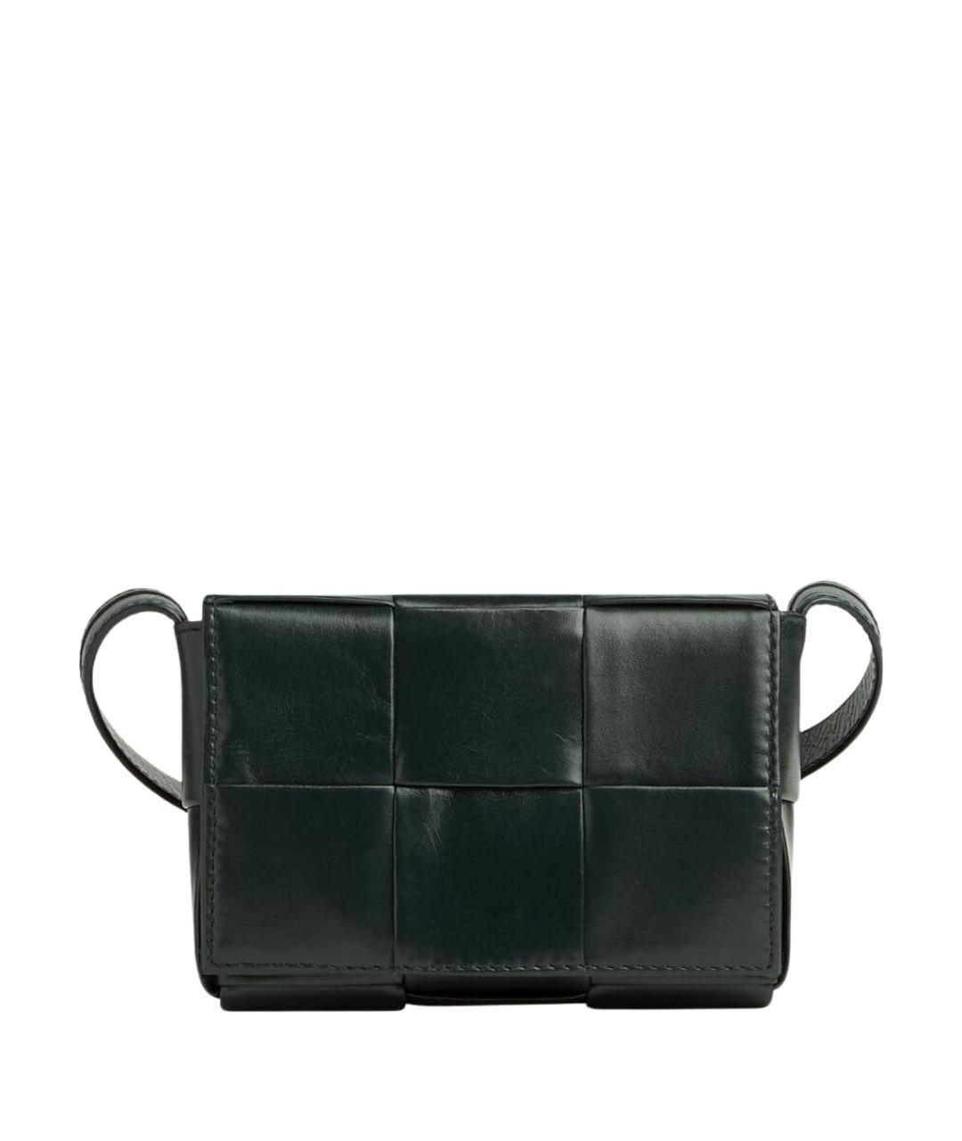 BOTTEGA VENETA Черная кожаная сумка через плечо, фото 1