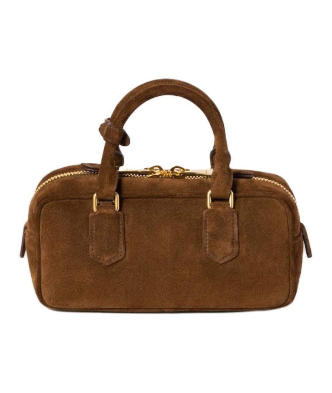 MIU MIU Коричневая замшевая сумка через плечо, фото 2