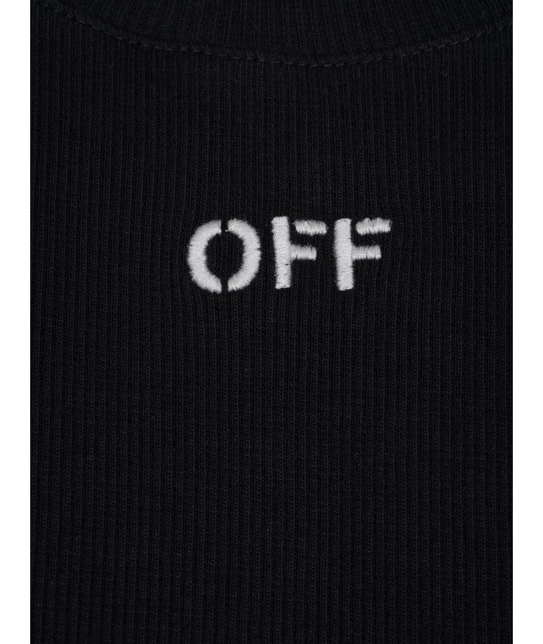 OFF-WHITE Черная хлопковая футболка, фото 3