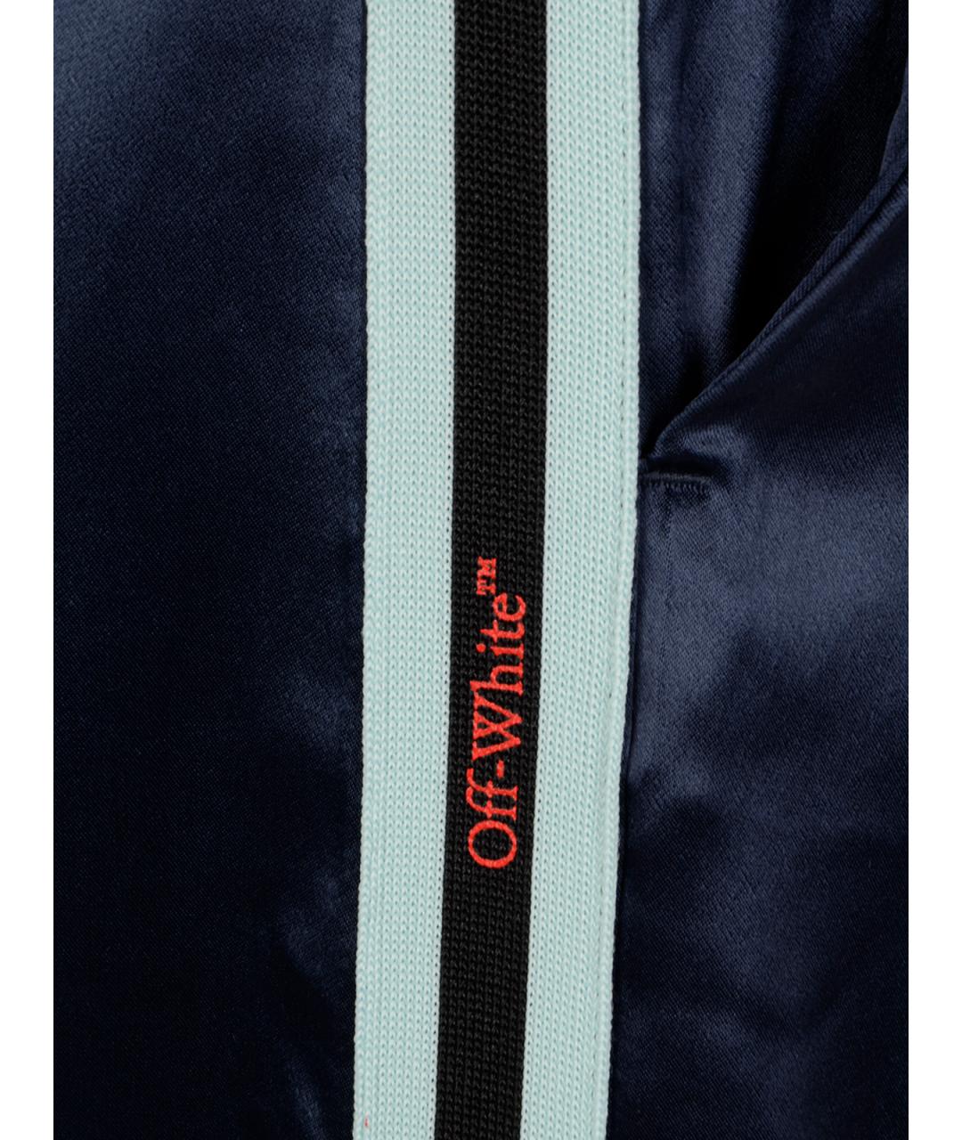 OFF-WHITE Синие прямые брюки, фото 3