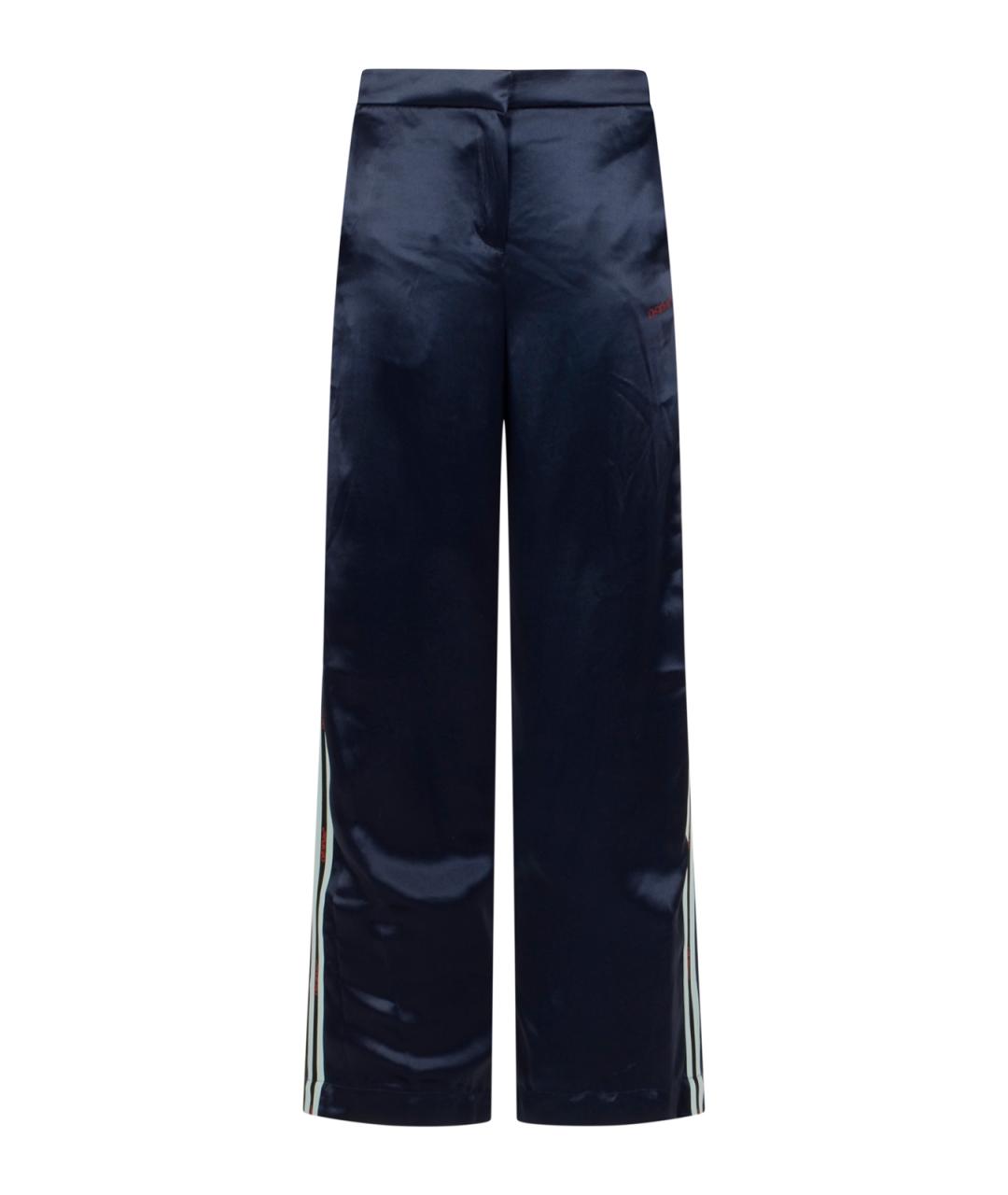 OFF-WHITE Синие прямые брюки, фото 1