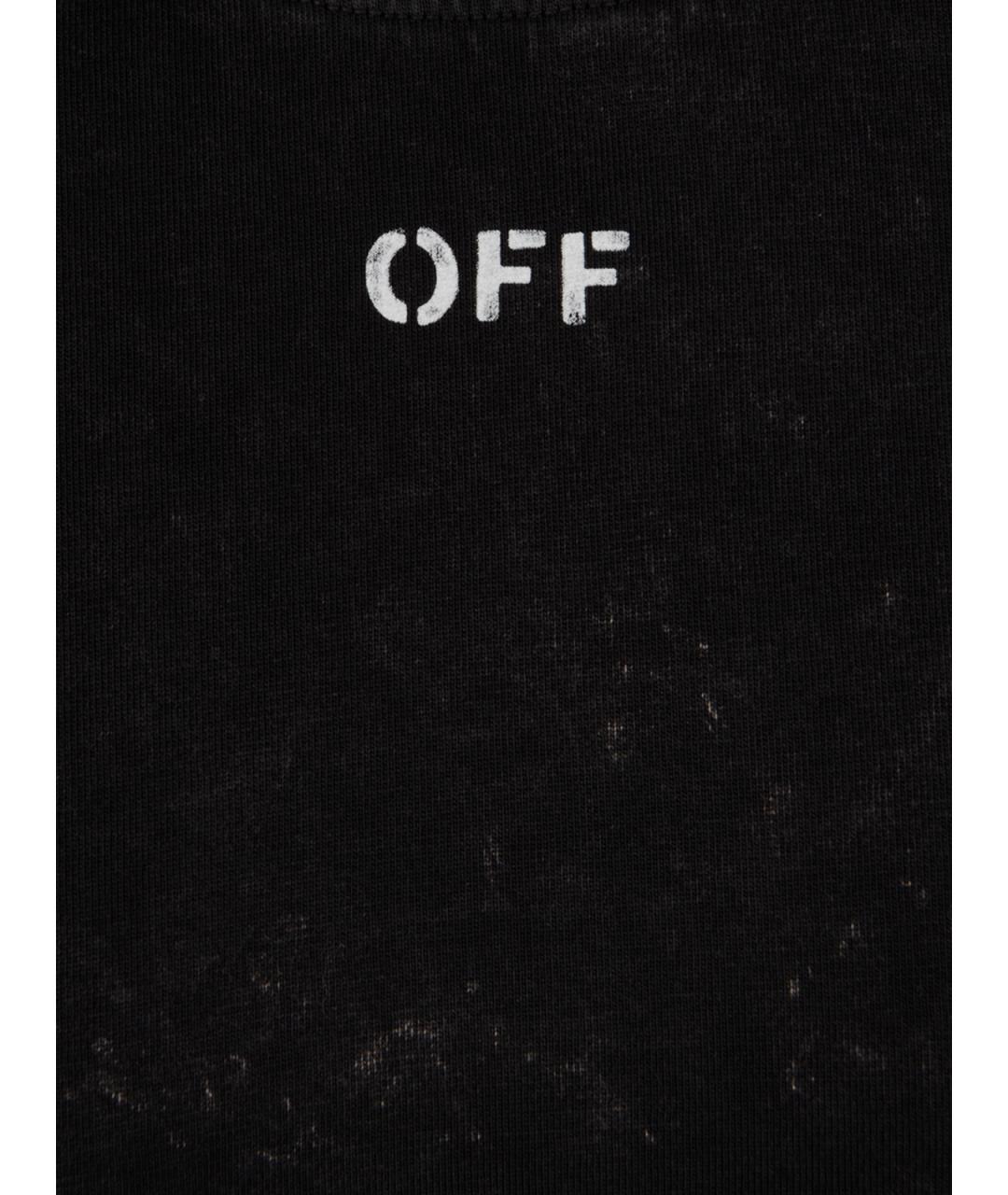 OFF-WHITE Черная хлопковая футболка, фото 3