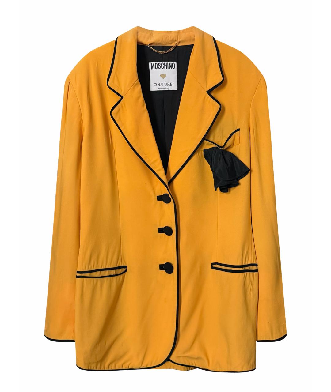 MOSCHINO Желтый жакет/пиджак, фото 1
