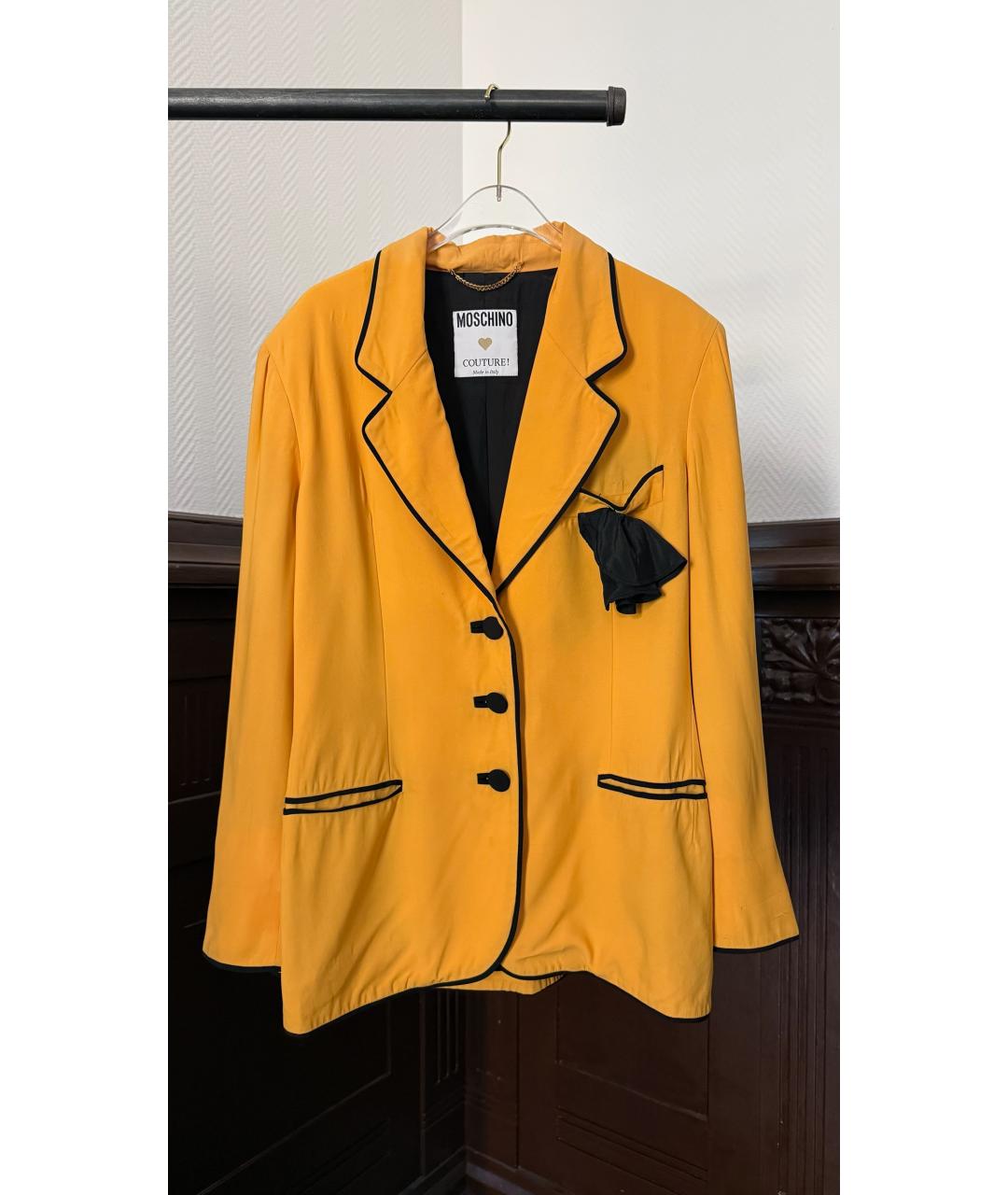 MOSCHINO Желтый жакет/пиджак, фото 5