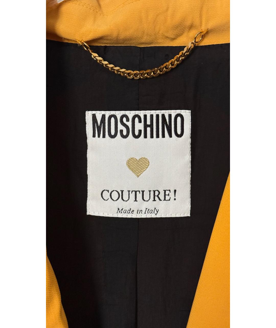MOSCHINO Желтый жакет/пиджак, фото 4