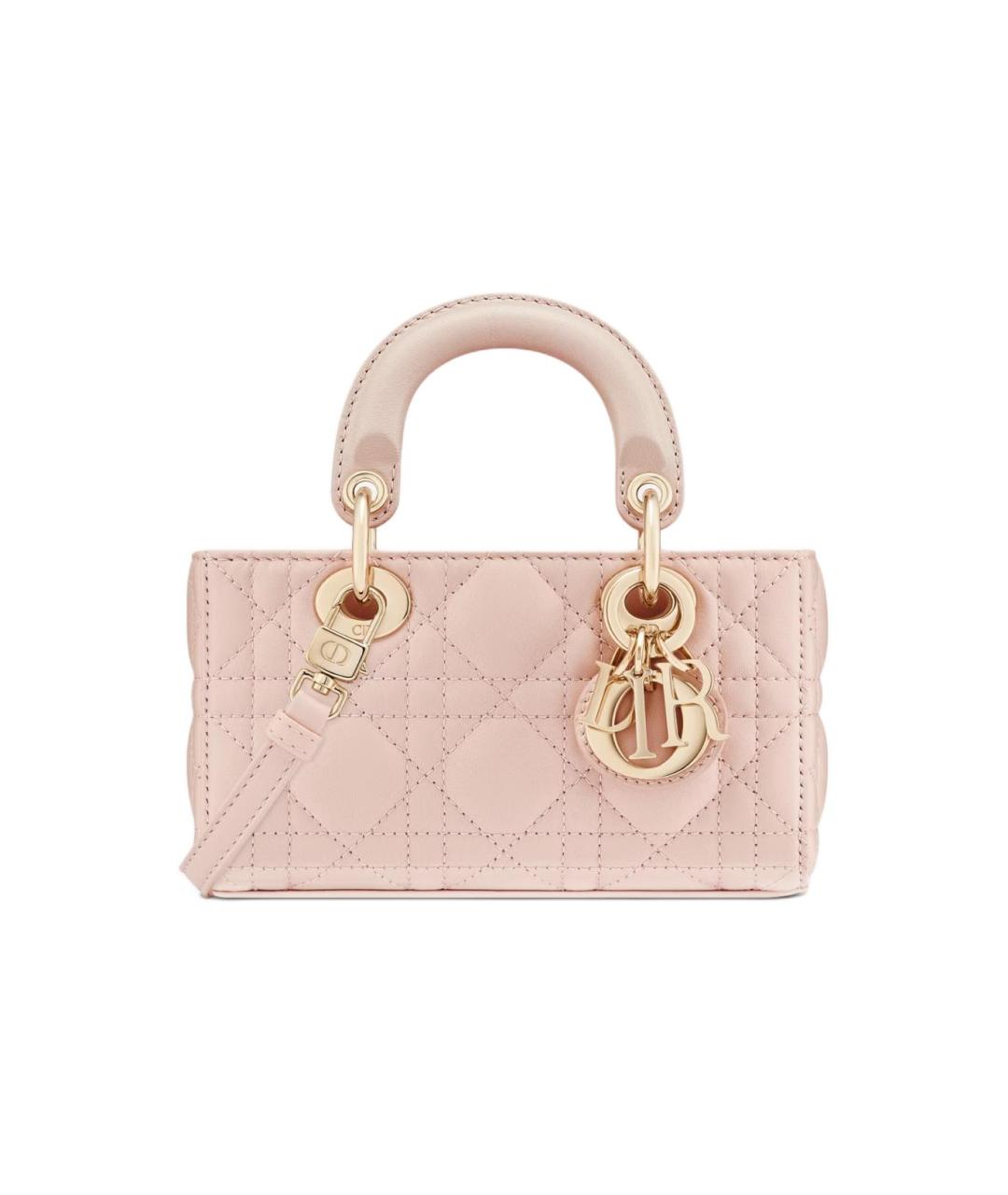 CHRISTIAN DIOR Розовая кожаная сумка через плечо, фото 6
