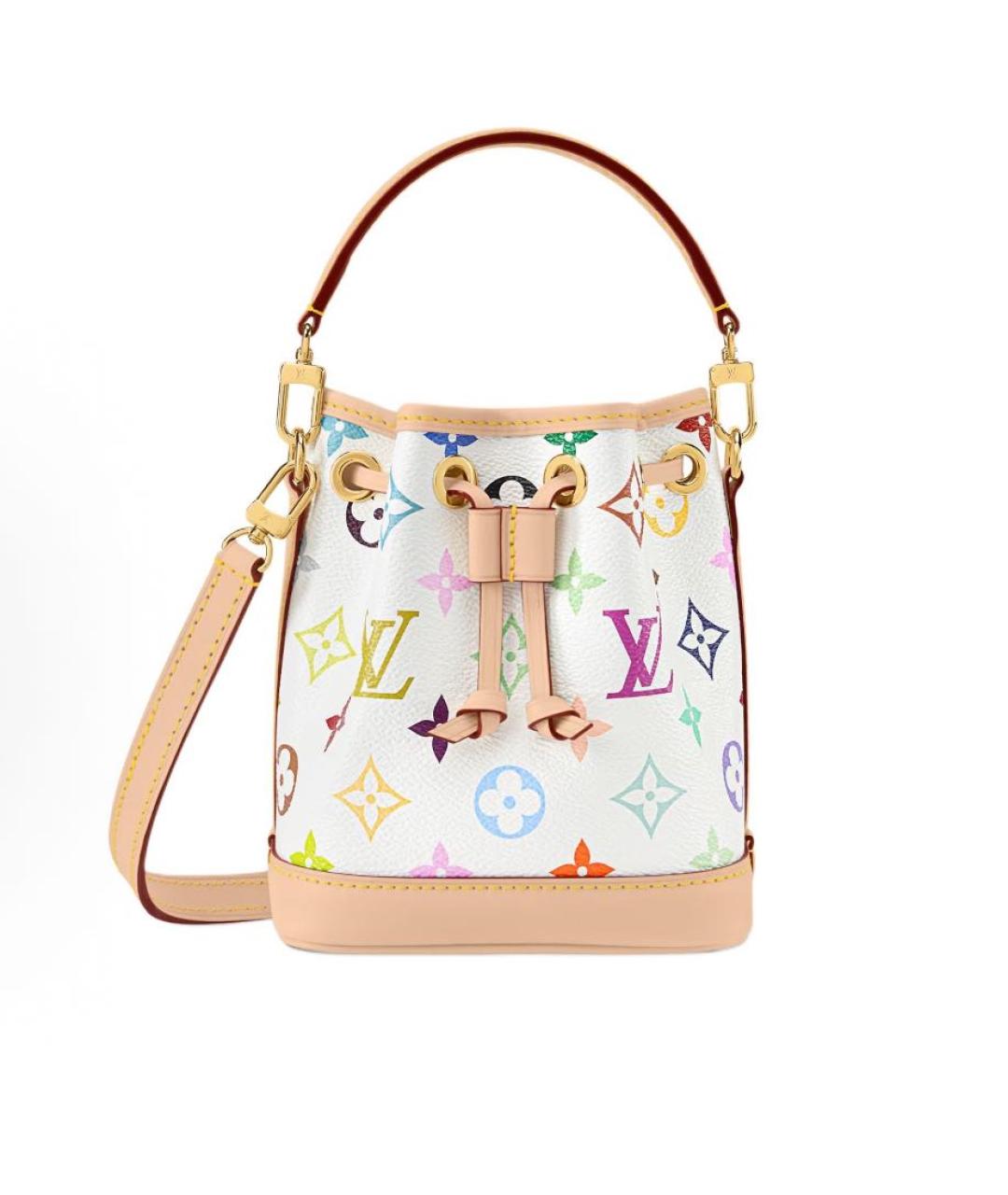 LOUIS VUITTON Белая кожаная сумка с короткими ручками, фото 4