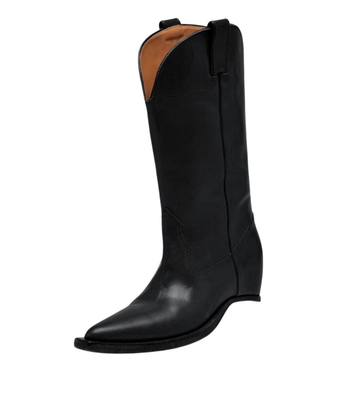 MAISON MARGIELA Черные кожаные сапоги, фото 1