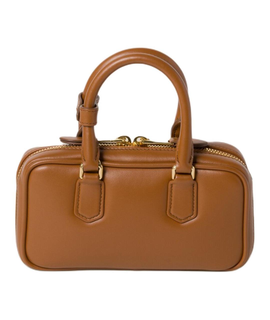 MIU MIU Коричневая кожаная сумка через плечо, фото 3