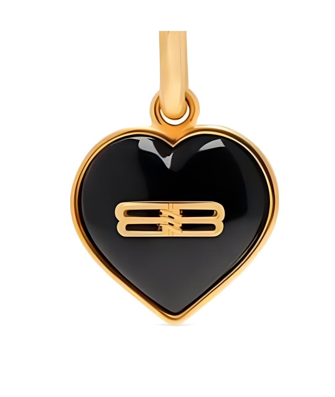 BALENCIAGA Черные латунные серьги, фото 3