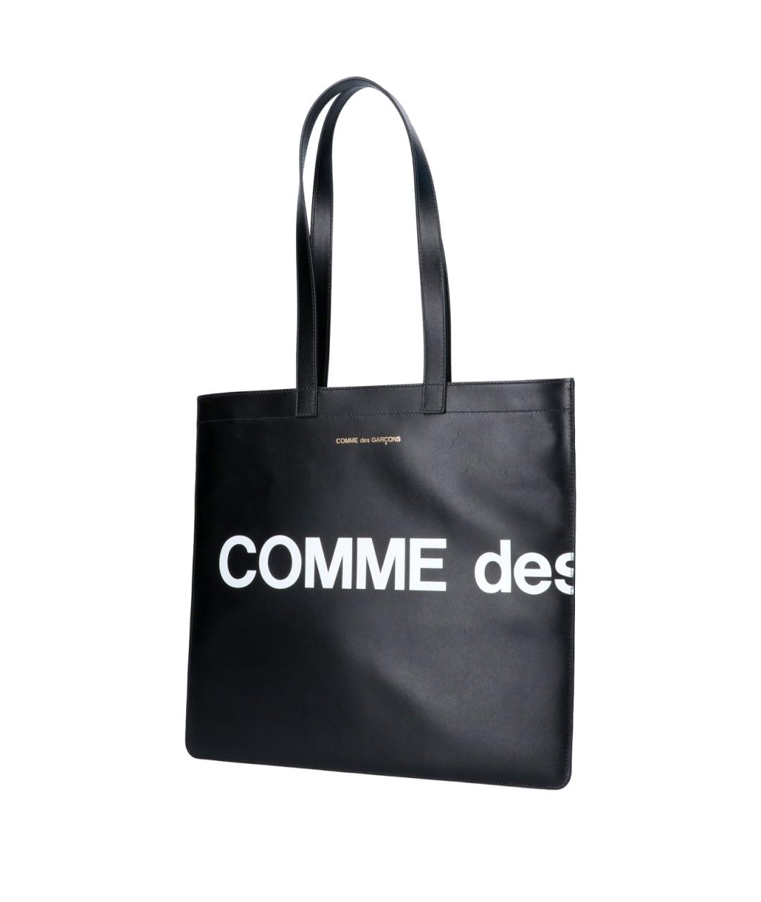 COMME DES GARÇONS WALLET Черная кожаная сумка тоут, фото 2