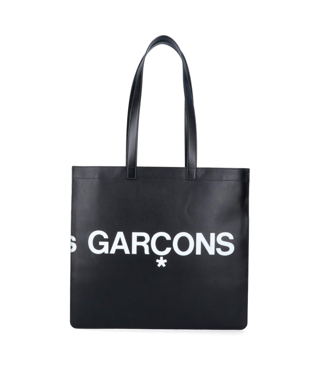 COMME DES GARÇONS WALLET Черная кожаная сумка тоут, фото 3