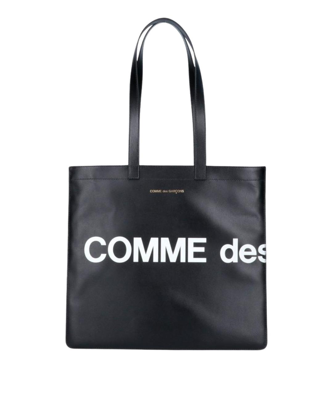 COMME DES GARÇONS WALLET Черная кожаная сумка тоут, фото 1