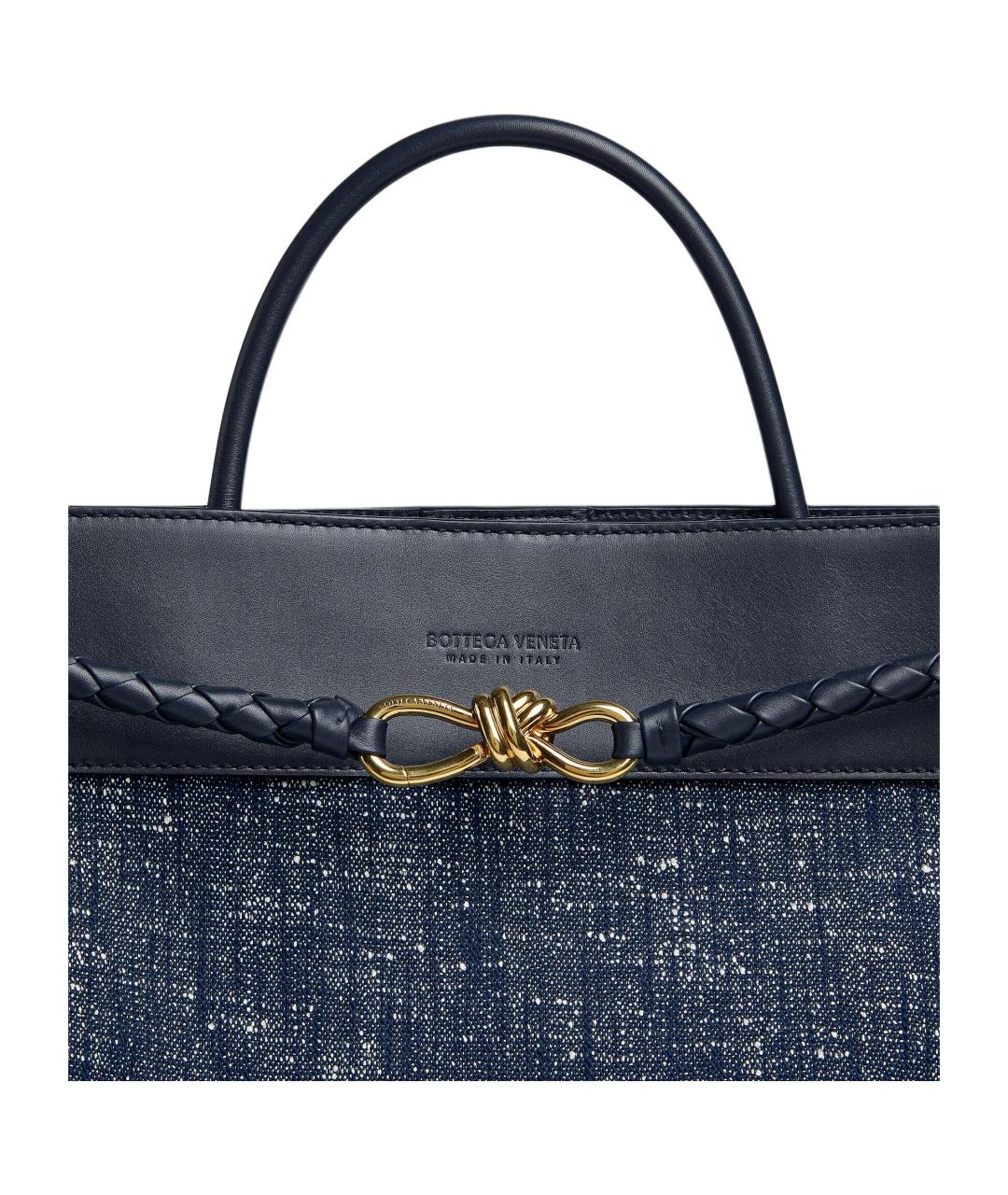 BOTTEGA VENETA Синяя кожаная сумка через плечо, фото 5