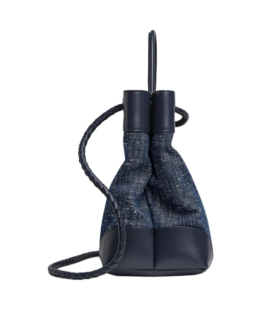 BOTTEGA VENETA Синяя кожаная сумка через плечо, фото 3