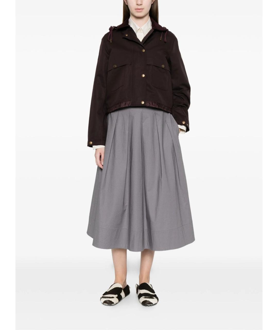 MONCLER Бордовая полиамидовая куртка, фото 3